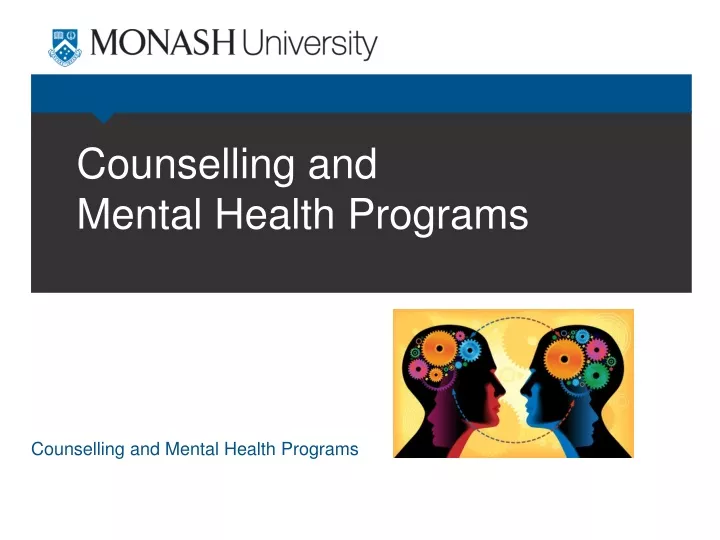 counselling and mental health programs