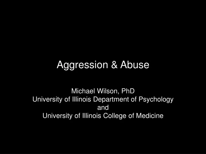 aggression abuse