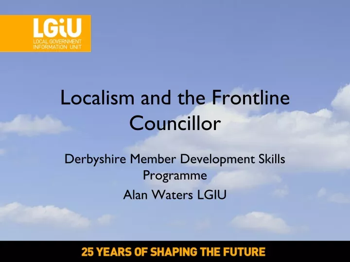 localism and the frontline councillor