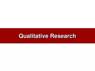 Qualitative Research