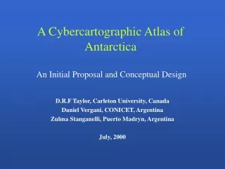 A Cybercartographic Atlas of Antarctica