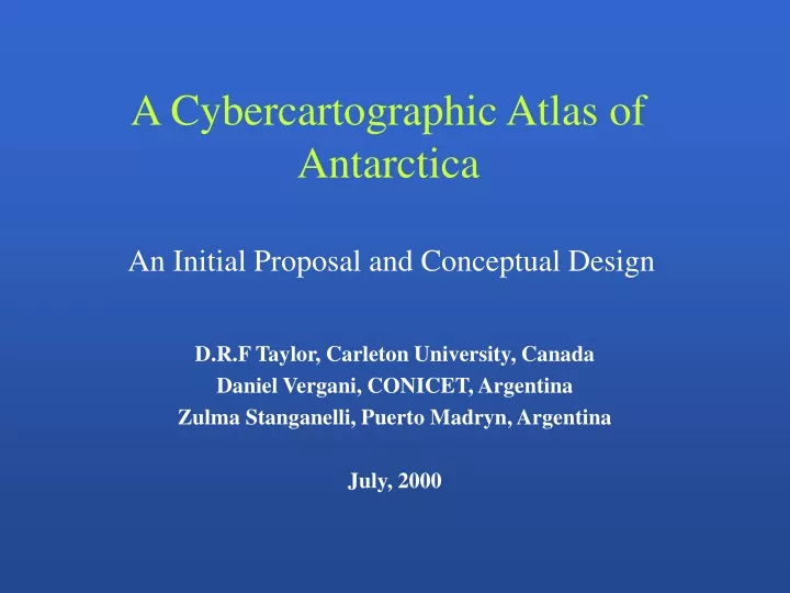 a cybercartographic atlas of antarctica