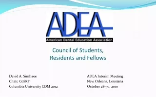 Council of Students,  Residents and Fellows