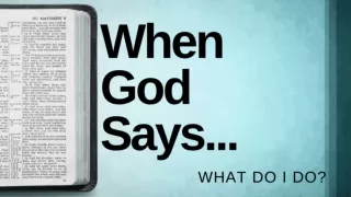 WHAT DO YOU DO WHEN GOD SAYS… GET READY?