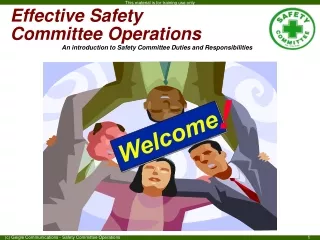 Effective Safety  Committee Operations