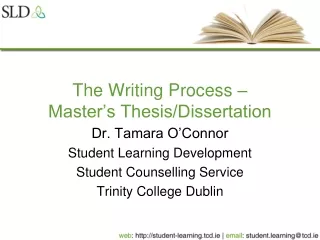 The Writing Process – Master’s Thesis/Dissertation