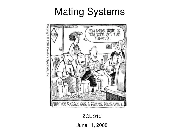 mating systems