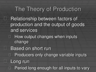 The Theory of Production
