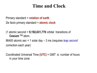 Time and Clock