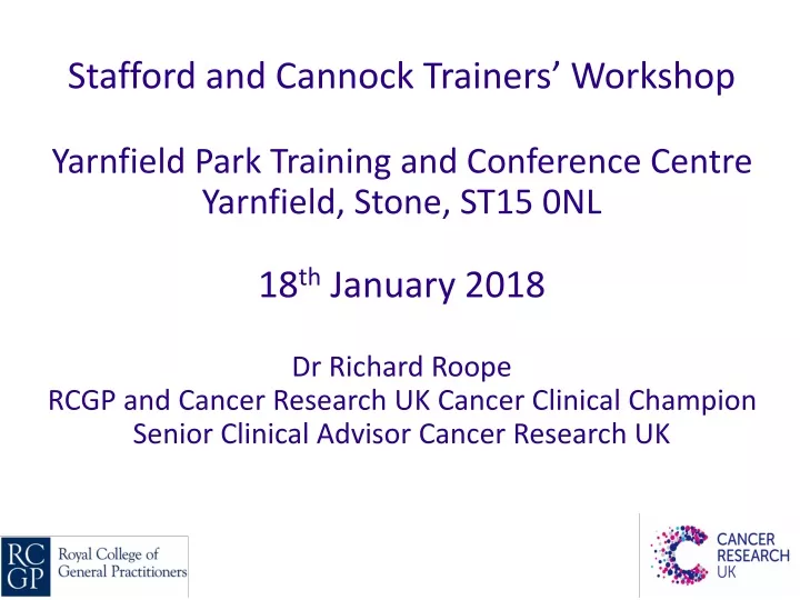 stafford and cannock trainers workshop yarnfield