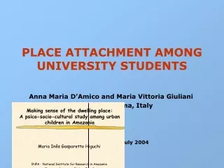PLACE ATTACHMENT AMONG UNIVERSITY STUDENTS