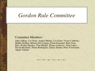 Gordon Rule Committee