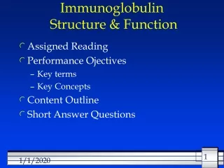 Immunoglobulin  Structure &amp; Function