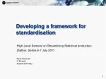 Developing a framework for standardisation - slide 1