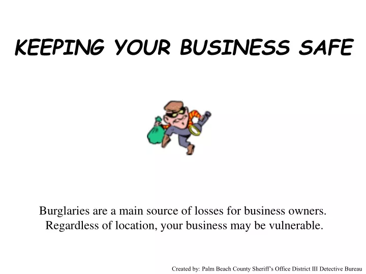 keeping your business safe