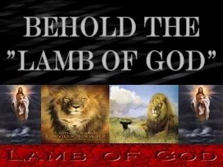 Behold The &quot;Lamb of God&quot;