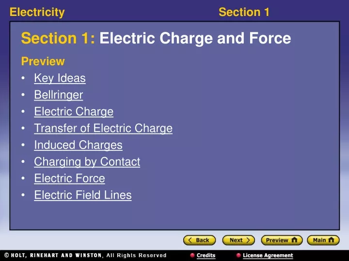 section 1 electric charge and force
