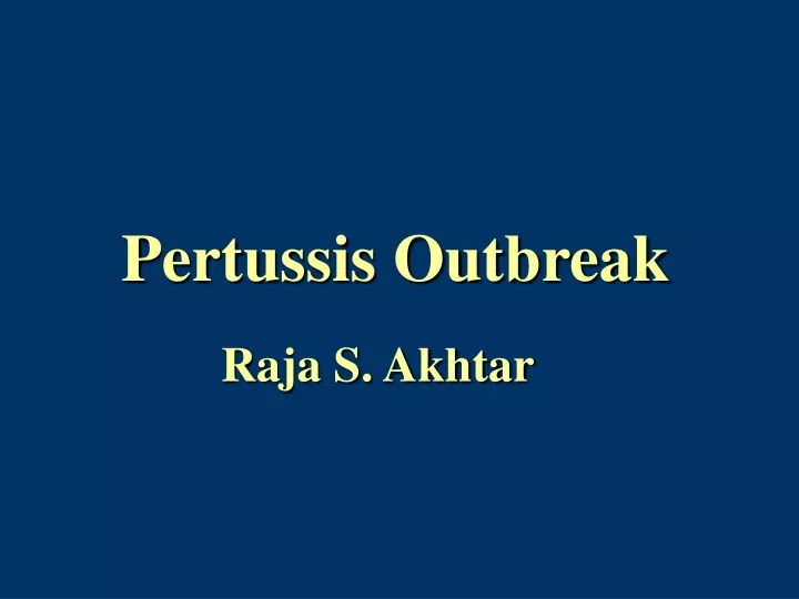 pertussis outbreak