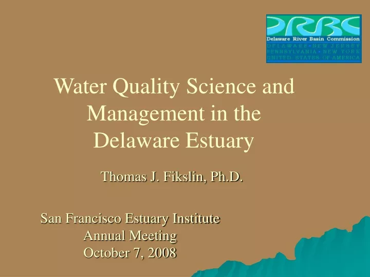 water quality science and management