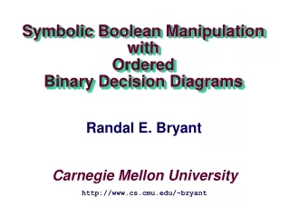 Symbolic Boolean Manipulation with Ordered Binary Decision Diagrams