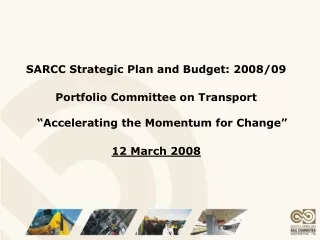 SARCC Strategic Plan and Budget: 2008/09