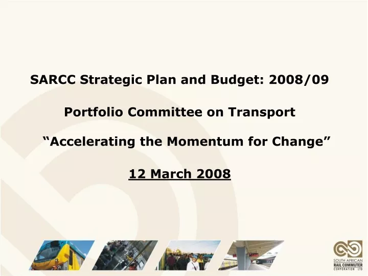 sarcc strategic plan and budget 2008 09 portfolio