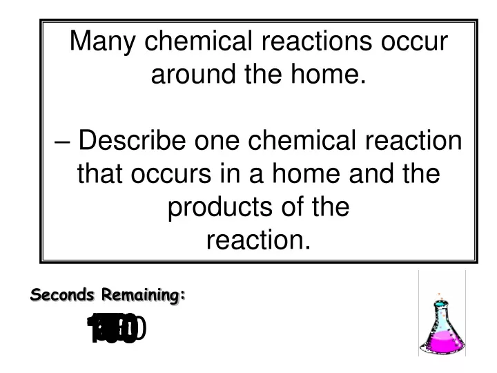 many chemical reactions occur around the home