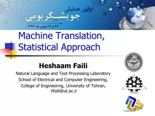 Machine Translation, Statistical Approach
