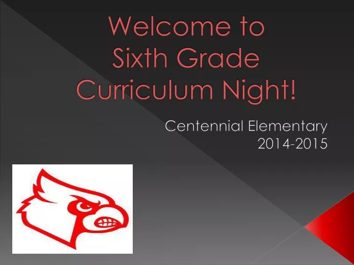 welcome to sixth grade curriculum night