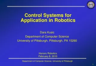 Control Systems for  Application in Robotics