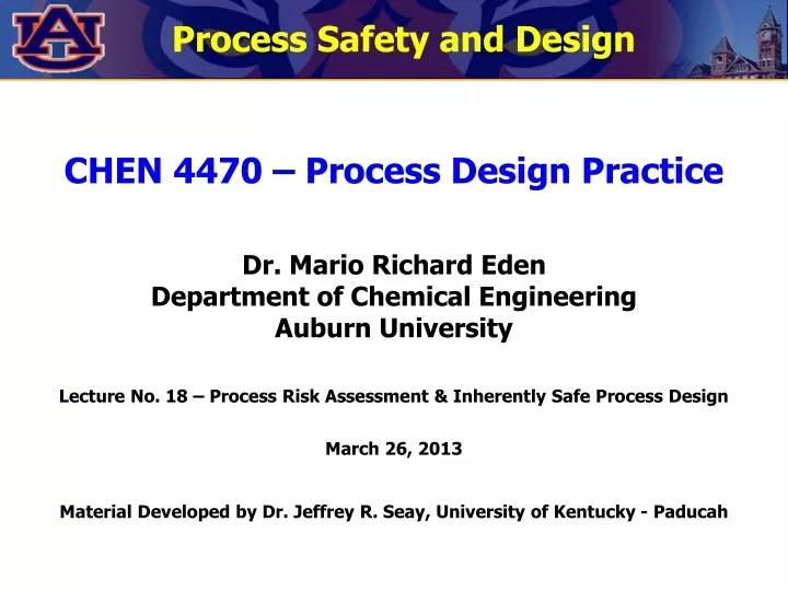 process safety and design
