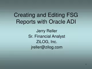 Creating and Editing FSG Reports with Oracle ADI
