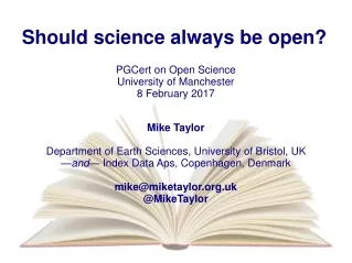 Should science always be open?