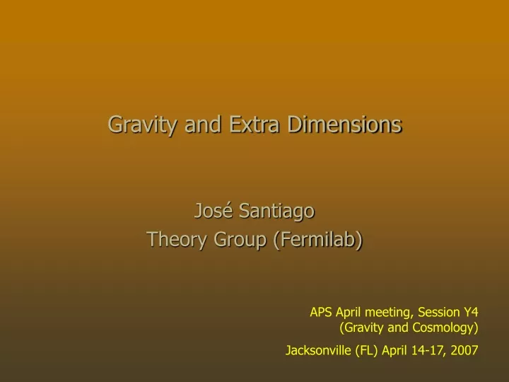 gravity and extra dimensions