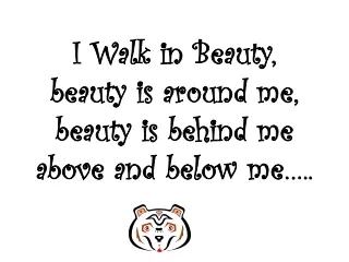 I Walk in Beauty,  beauty is around me,  beauty is behind me  above and below me…..