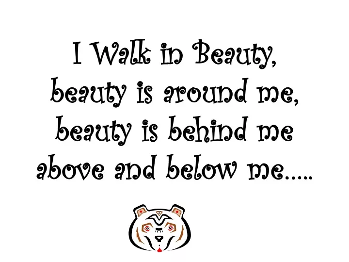 i walk in beauty beauty is around me beauty