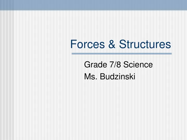 forces structures