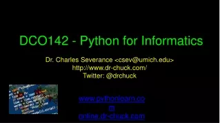 DCO142 - Python for Informatics