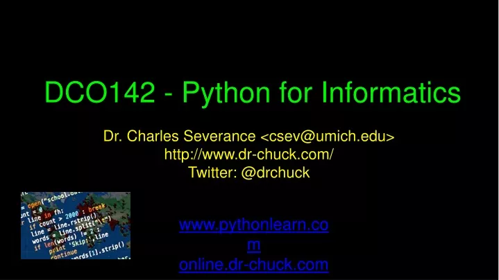 dco142 python for informatics