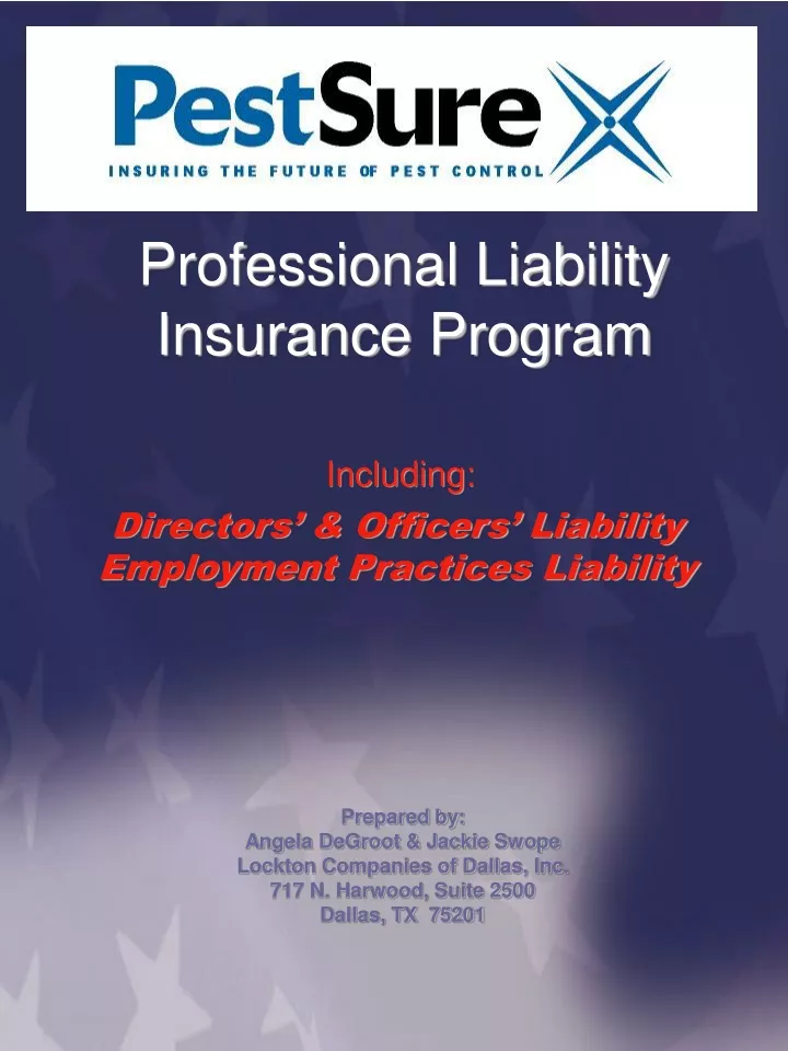 professional liability insurance program