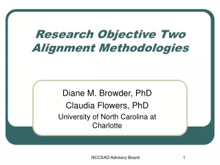 Research Objective Two Alignment Methodologies
