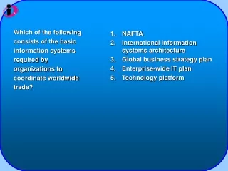 NAFTA International information systems architecture Global business strategy plan