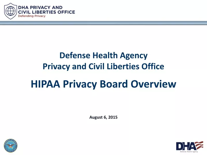 defense health agency privacy and civil liberties