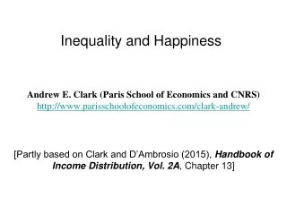 Inequality and Happiness
