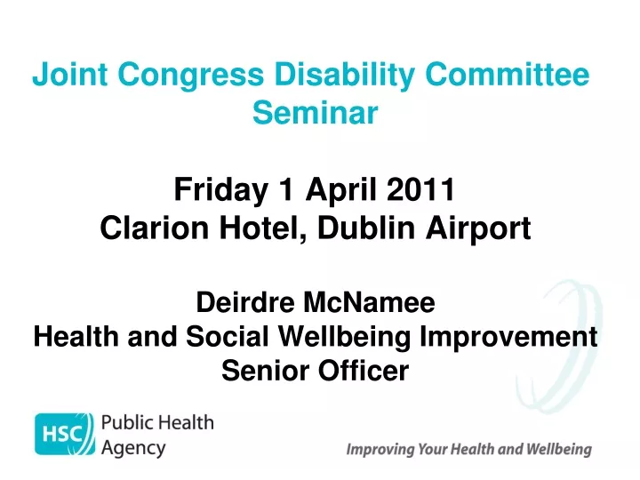joint congress disability committee seminar