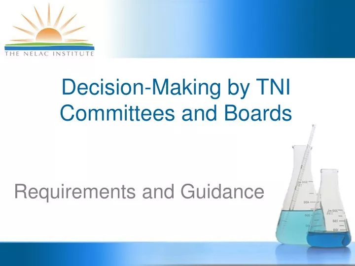decision making by tni committees and boards