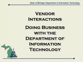 State of Michigan Department of Information Technology
