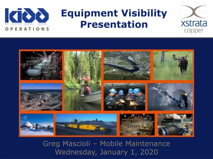 equipment visibility presentation