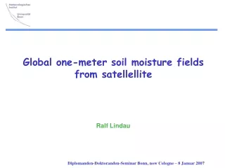 Global one-meter soil moisture fields  from satellellite