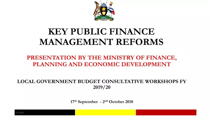 key public finance management reforms